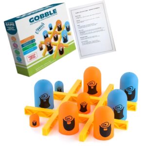 3D Gobble Game Engaging Strategy Gobblet Gobbler Board Game, Learning Toy for Kids & Families, Tic Tac Toe Brain Game for Boys Girls, Above 3+ Age