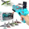 Airplane Launcher Gun Flying Aeroplanes Toys for Boys Safe & Fun Shooting Guns for Kids 4 Paper Foam Gliders Air Battle Pistol Toy Gun Catapult...