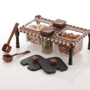 Charpai Khatiya Rajwadi Style Spice Rack With Pickle Container Set ( Color As Per availability )